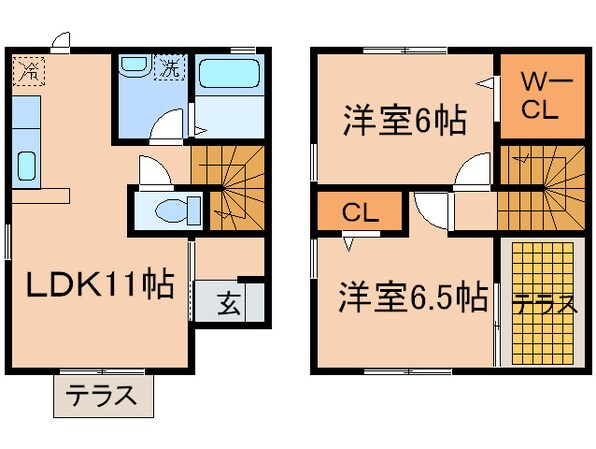 ベル・ドミ－ルＡ棟の物件間取画像